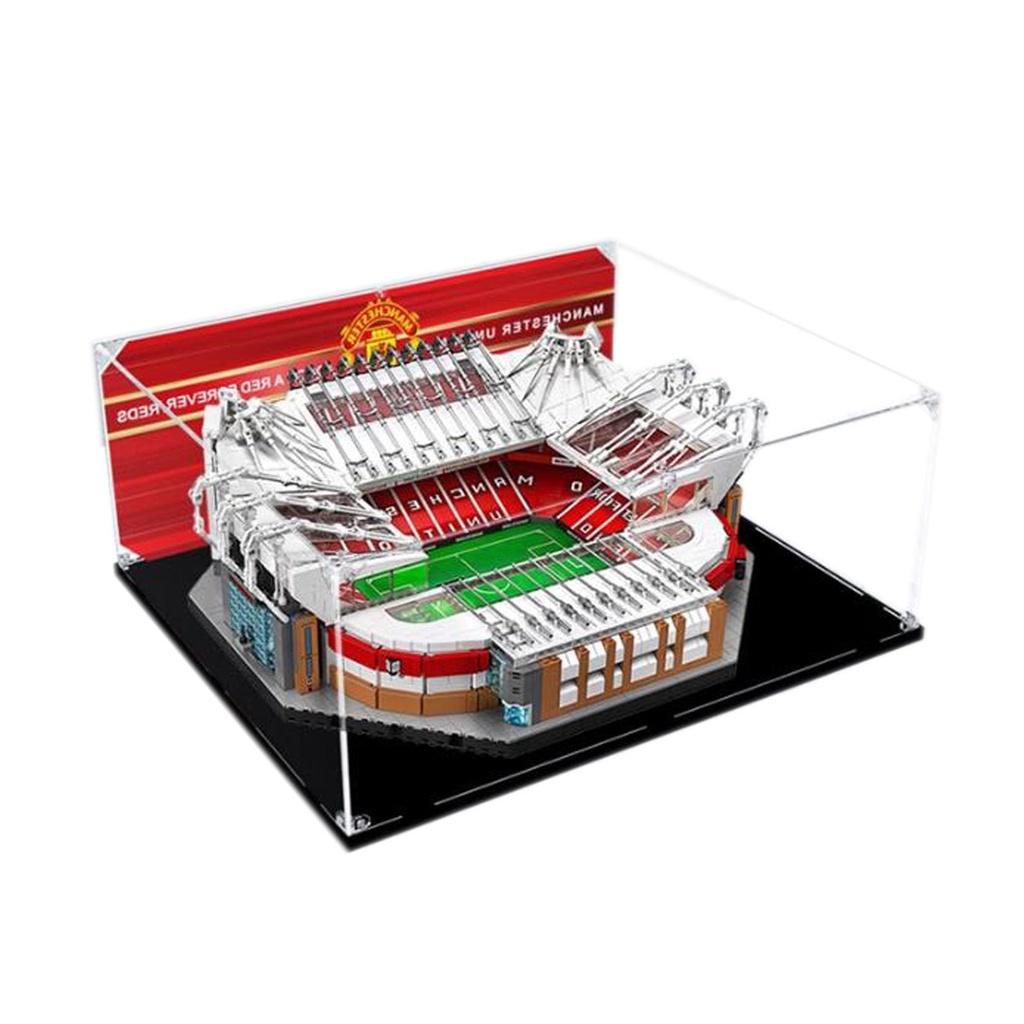 Acrylic Display Case for Lego Creator Expert Old Trafford Manchester United 10272 Model Dustproof AntiUV Storage Box Collectors Background C