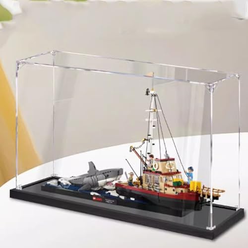 Acrylic Display Box Compatible with Lego 21350 Great White Shark Organizer Transparent Box for 21350 Display Box Box Only 2 mm