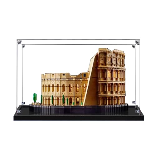 Acrylic Display case for Lego 10276 Colosseum Used for Collecting and Protecting displaysSturdy Storage Display Box 255 x 228 x 129 inches excluding Models Black Base 3mm