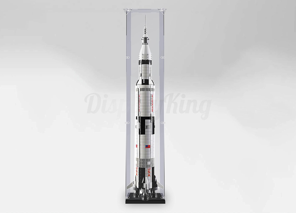 Acrylic Display case for Lego NASA Apollo Saturn V 213093mm Thickness dustFree and Crystal Clear Display case with Screw Lego Set is not Included No Background