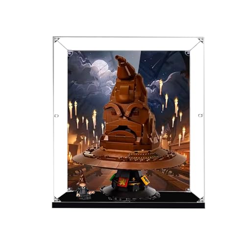 Acrylic Display Case for Lego 76429 Talking Sorting Hat Model Dustproof Transparent Clear Protective Case Compatible with Lego 76429 The model NOT included background2
