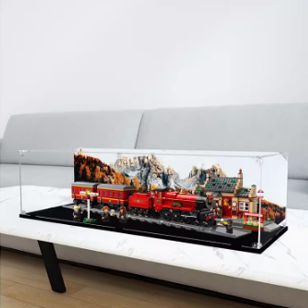 Acrylic Clear Display Case for Lego 76423 Express Station Display BoxBuilding Block Collectibles Transparent Dustproof Showcase Storage Box Display Box Stand for Only Case 3mm