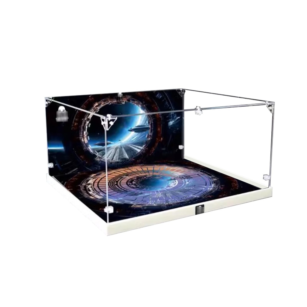 AZIZAT Acrylic Countertop Display Box Show CaseIts Suitable for Lego 75354 Star Gunship Product Models Displayingcollectingdustproofstorage Background