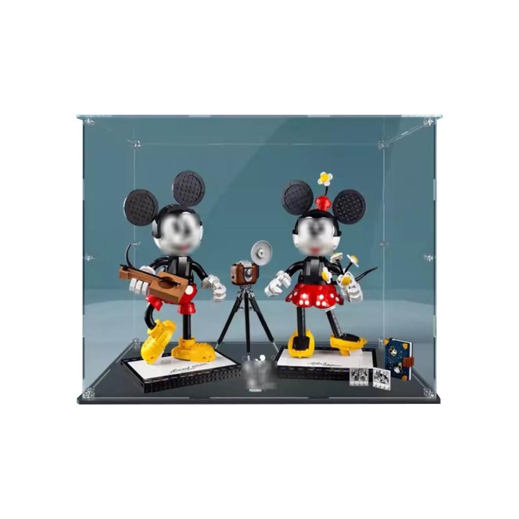 AZIZAT Acrylic Countertop Display Box Show CaseIts Suitable for Lego 43179 Mouse Product Models Displayingcollectingdustproofstorage Transparent