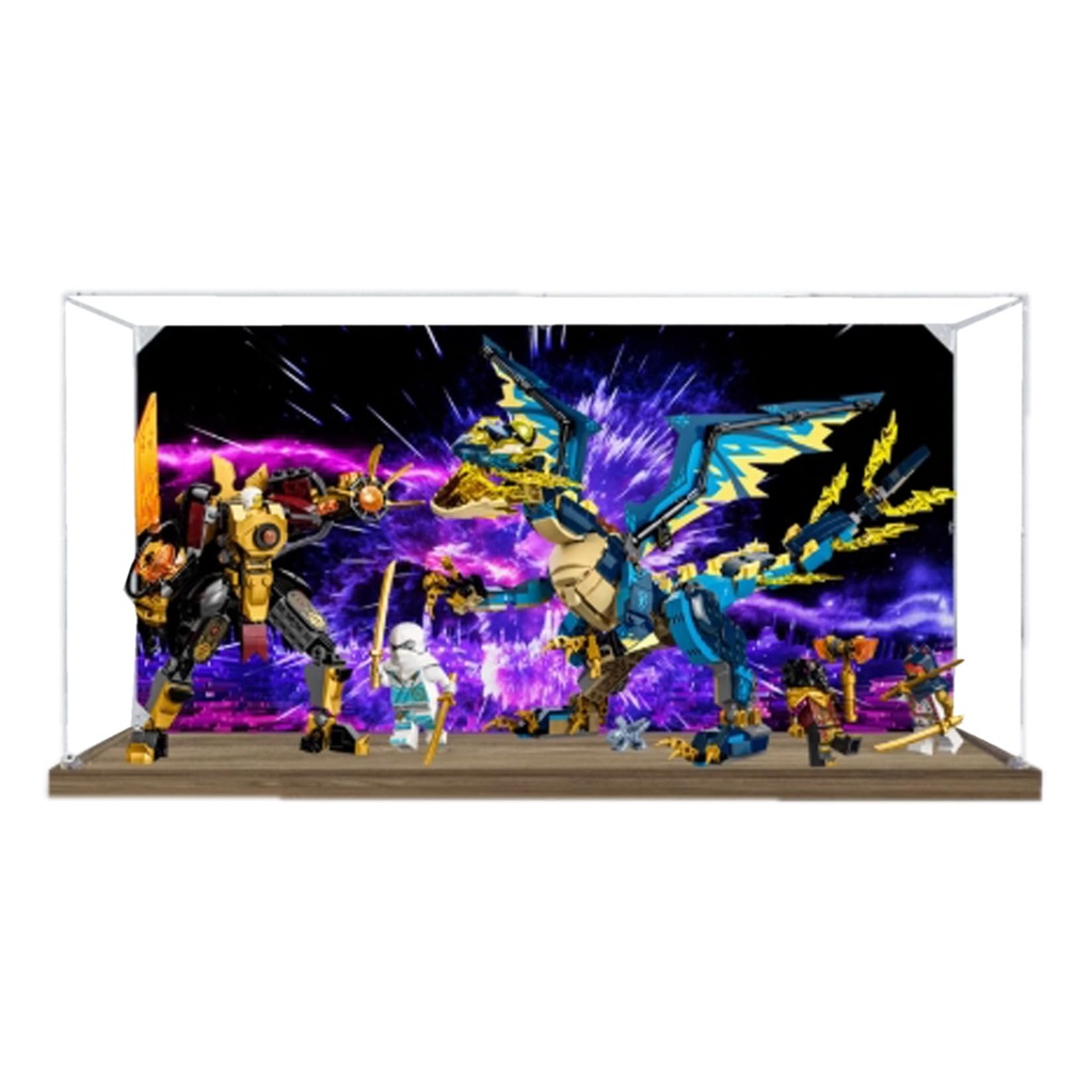 Acrylic 3mm Display Box for Lego 71796 Mecha Queen Model Transparent Dustproof Display Box Storage Box Compatible with Lego 71796 Model Model Not Included Style B