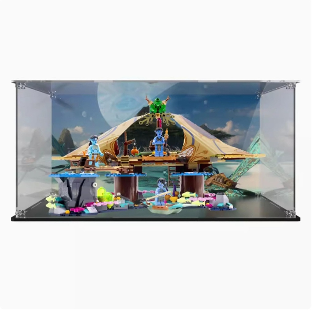 Acrylic Clear Display Case for Lego 75578 Reef House Island House Display BoxBuilding Block Collectibles Transparent Dustproof Showcase Storage Box Display Box Stand for Only Case Background