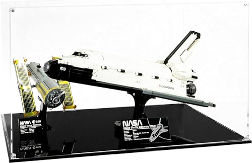 Acrylic Showcase Compatible with Lego 10283 Space Shuttle Building Block Model Display 60X40x40 cm Crystal Glass Acrylic Model Box UV Protection 3mm