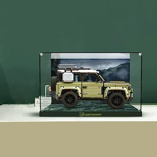 AZIZAT Acrylic Display Case Clear Show BoxDisplay Box for Lego 42110 Land Rover Building Block Model Only Storage Box3mm Painting