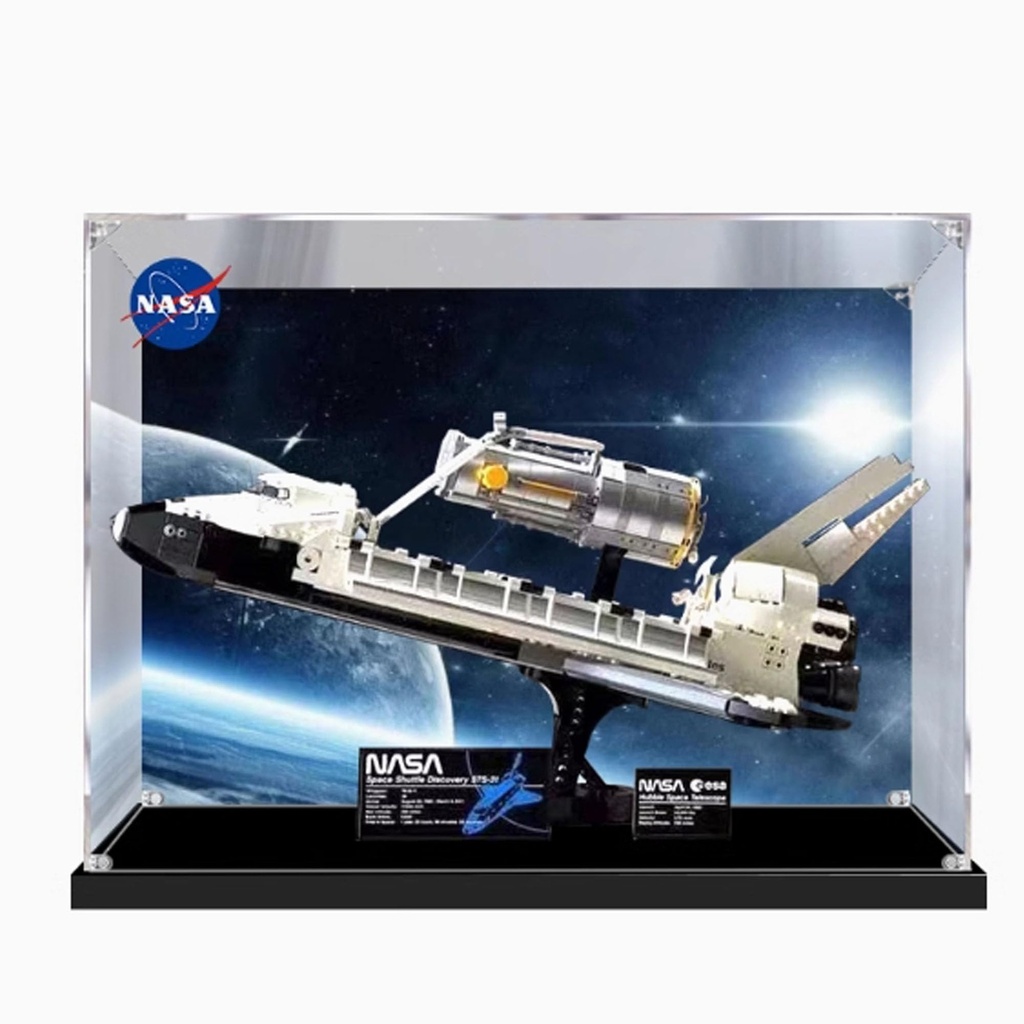Acrylic Display case Compatible with Lego 10283 NASA Space Shuttle Discovery Display Box kitdustproof UVResistant Transparent Display case Display case only Painted Background