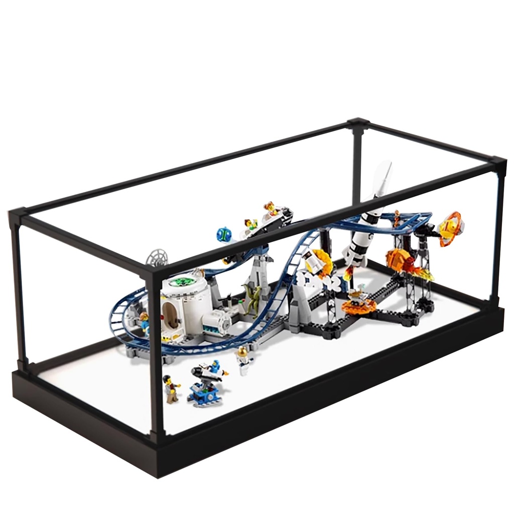 Acrylic Display Case for Lego 31142 Space Roller Coaster Model 3mm Dustproof Display Box Display Case Compatible with Lego 31142 Model Not Included Transparent Build 3MM B