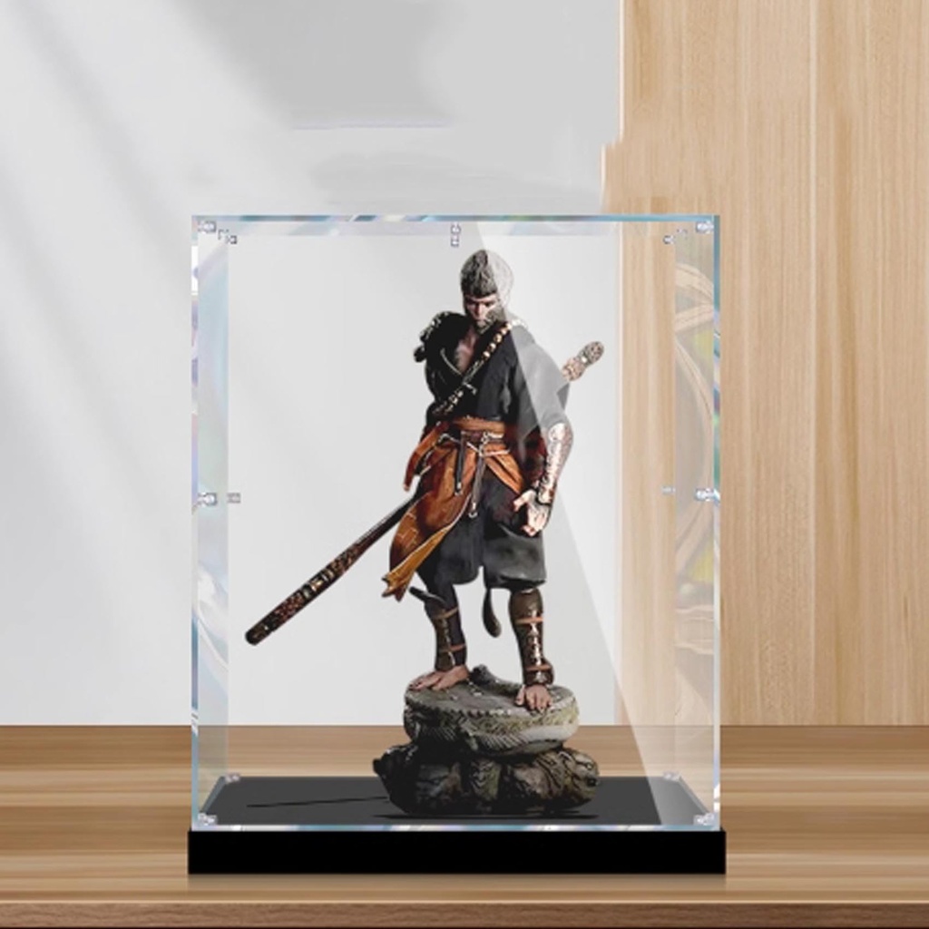 Acrylic Display case for Lego Black Myth Goku Figure Model Dustproof Transparent Collections Display Case Display Box only Raise The Regular