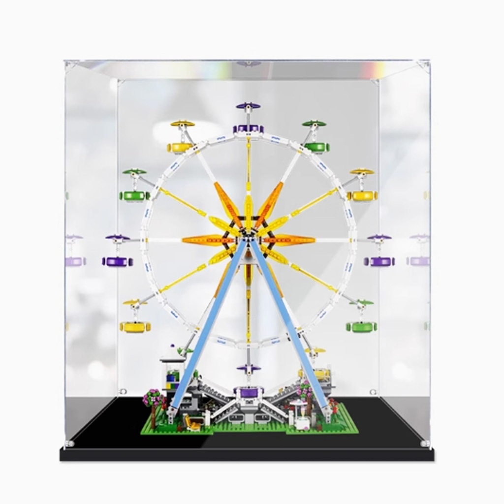 Acrylic Display case Compatible with Lego 10247 Ferris Wheel Display Box kitdustproof UVResistant Transparent Display case Display case only kit not Included 2mm