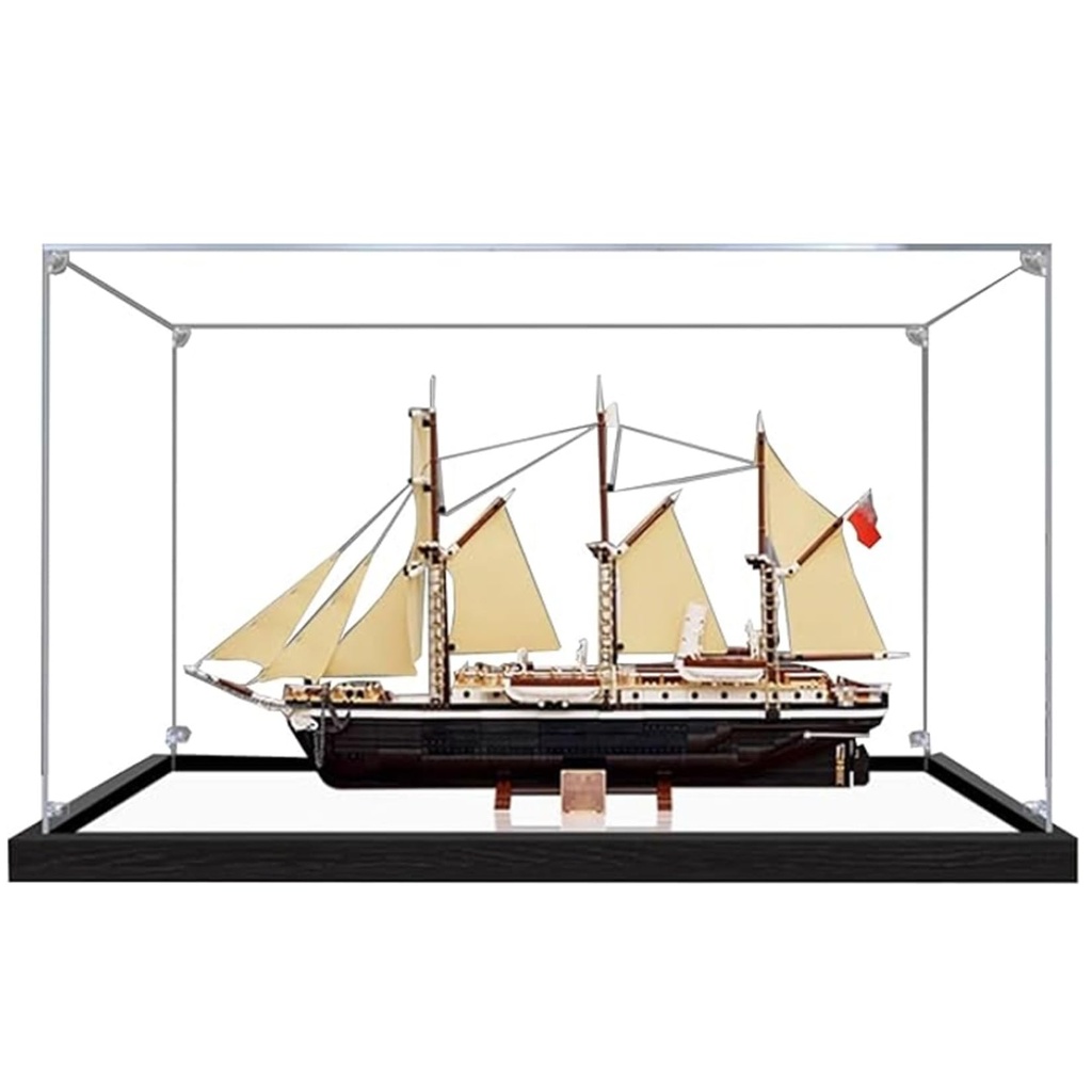 Acrylic Display Box for Lego 10335 Endurance Exploration Ship Model Transparent Dustproof Display Box Storage Box Compatible with Lego 10335 Model Model Not Included Mirror Base 3mm