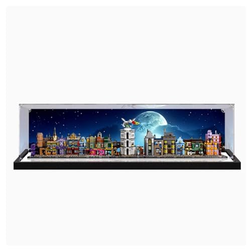 Acrylic Clear Display Box Compatible with Lego 76444 Mini Diagon Alley Model Collectible Countertop Display Box Gift Dust Box Storage Box Display Box Only