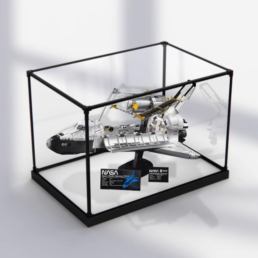Acrylic Display Box Model Kit Compatible with Lego 10283 Space Shuttle Clear Acrylic Box for Displaying Dolls Dustproof Display Box Box Only A