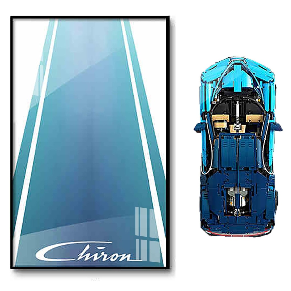Display Wallboard für Lego 42083 Technic Bugatti Chiron Erwachsene Sammlerstücke Display Wallboard für Modellauto Sportwagen Ideal für Lego Liebhaber nur Display Wallboard C