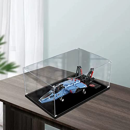 AZIZAT Clear Acrylic Display Case Dustproof Box Display Box for Lego 42066 Air Jet Airplane Building Model Only Storage Box 3MM