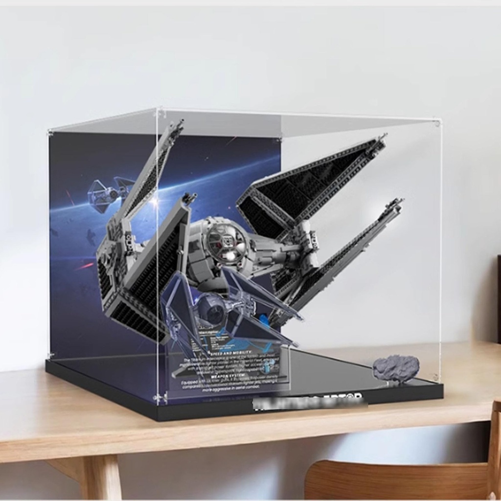 Acrylic Display Clear Collectors Box Compatible with Lego 75382 Interceptor aircraft Building Block Model Dust Storage Box Display Box Box Only Style 2