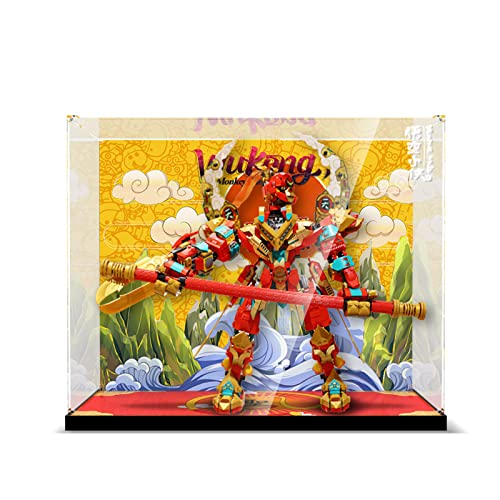 AZIZAT Acrylic Display Case Clear Show BoxDisplay Box for Lego 80045 Monkie Kid Building Model Only Storage Box