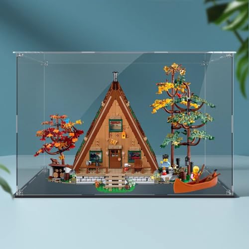 AZIZAT Acrylic Display Case It Is Compatible with Lego 21338 AFrame Cabin Building Kit Model Collectibles Dustproof Clear Display Box only Storage Box Transparent