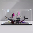 Acrylic Display Clear Collectors Box Compatible with Lego 71469 Shark Boat Building Block Model Dust Storage Box Display Box Box Only Black Base