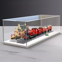 Acrylic Display Clear Collectors Box Compatible with Lego 76423 Train Station Building Block Model Dust Storage Box Display Box Box Only White Base
