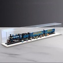 Acrylic Display case Compatible with Lego 21344 Orient Express Display Box kit Transparent Dustproof Protection Collection Organizer Storage Cabinet Box Only White Base