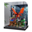 Acrylic Display Box Compatible with Lego 21348 The Story of The Red Dragon Model selfAssembling Clear dust Cabinet Collectible Organizer Box only Backgrounds