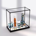 Acrylic Display case for Lego 60351 Rocket Centre Model Dustproof Transparent Collections Display Case Display Box only White Base