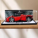 AZIZAT Acrylic Display Case Is Compatible with Lego 42143 SP3 Supercar Building Kit Model Collectibles Dustproof Clear Display Box only Storage Box3mm background
