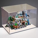 Acrylic Display Case For Lego 21137 World Caves Model Dustproof Transparent Acrylic Display Case Storage Box Model Not Included White base