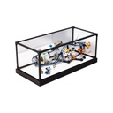 Acrylic Display case for Lego 31142 Space Roller Coaster Model Dustproof Transparent collections Display Case display box only White base
