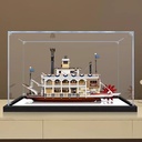 Acrylic Clear Display Case for Lego 21356 Steamships Display BoxBuilding Block Collectibles Transparent Dustproof Showcase Storage Box Stand for Only Case 2mm Mirrors