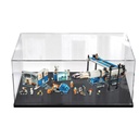Acrylic Display case for Lego 60229 Rocket Loading and Transportation Center Model Dustproof Transparent Collections Display Case Display Box only Black Base