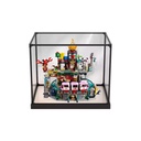 Acrylic Display case for Lego 80036 Lantern City Model Dustproof Transparent collections Display Case display box only White base