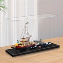 Acrylic Display case Compatible with Lego 21350 Jaws Killer Whale Display Box kitdustproof UVResistant Transparent Display case Display case only kit not Included Transparent 2mm