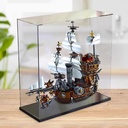 Acrylic 3mm Display Box for Lego 70810 Manatee Model Transparent Dustproof Display Box Compatible with Lego 70810 Construction kit Model Not Included Black Base