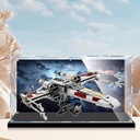 Acrylic Clear Display Case for Lego 75355X Wing Starfighting Model Collectibles Countertop Display Case Gift Dust Box Organizer Display Box only Painted Background 3 mm