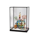 Acrylic Display case for Lego 80054 Ten Thousand Towns Model Dustproof Transparent collections Display Case display box only White base