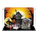 Acrylic Display Box Compatible with Lego 21351 Christmas Eve Scare Organizer Transparent Box for 21351 Display Box Box Only Black Base