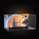AZIZAT Acrylic Display CaseIts Compatible with Lego 31142 Space Coaster Building Kit Suitable for Model Display Dust Prevention CollectionOnly Display Case