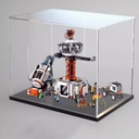 Acrylic Display case for Lego 60434 Space Shuttle Model Dustproof Transparent Collections Display Case Display Box only Black Base