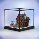 Acrylic Display Case For Lego 21341 Magic House Model Dustproof Transparent Acrylic Display Case Storage Box Model Not Included White base