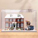 Acrylic Display case for Lego 21330 Christmas House Model Dustproof Transparent Collections Display Case Display Box only White Base
