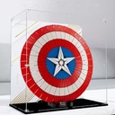 Acrylic Clear Display Case for Lego 76262 Shield Display BoxBuilding Block Collectibles Transparent Dustproof Showcase Storage Box Display Box Stand for Only Case