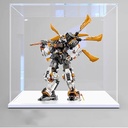 Acrylic Display case for Lego 71821 Dragon Mecha Model Dustproof Transparent Collections Display Case Display Box only White Base