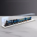 Acrylic Display case for Lego 21344 Trains Model Dustproof Transparent Collections Display Case Display Box only White Base