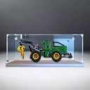 Acrylic Display case for Lego 42157 Tractor Model Dustproof Transparent Collections Display Case Display Box only Walnut Base