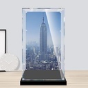 Acrylic Clear Display Case for Lego 21046 Empire State Building Display BoxBuilding Block Collectibles Transparent Dustproof Showcase Storage Box Stand for Only Case 3mm Background
