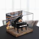 Acrylic Display Box Compatible with Lego 21323 Piano Clear Boxes for Displaying Collectibles Dustproof Display Boxes Box Only Raised Base A 3mm